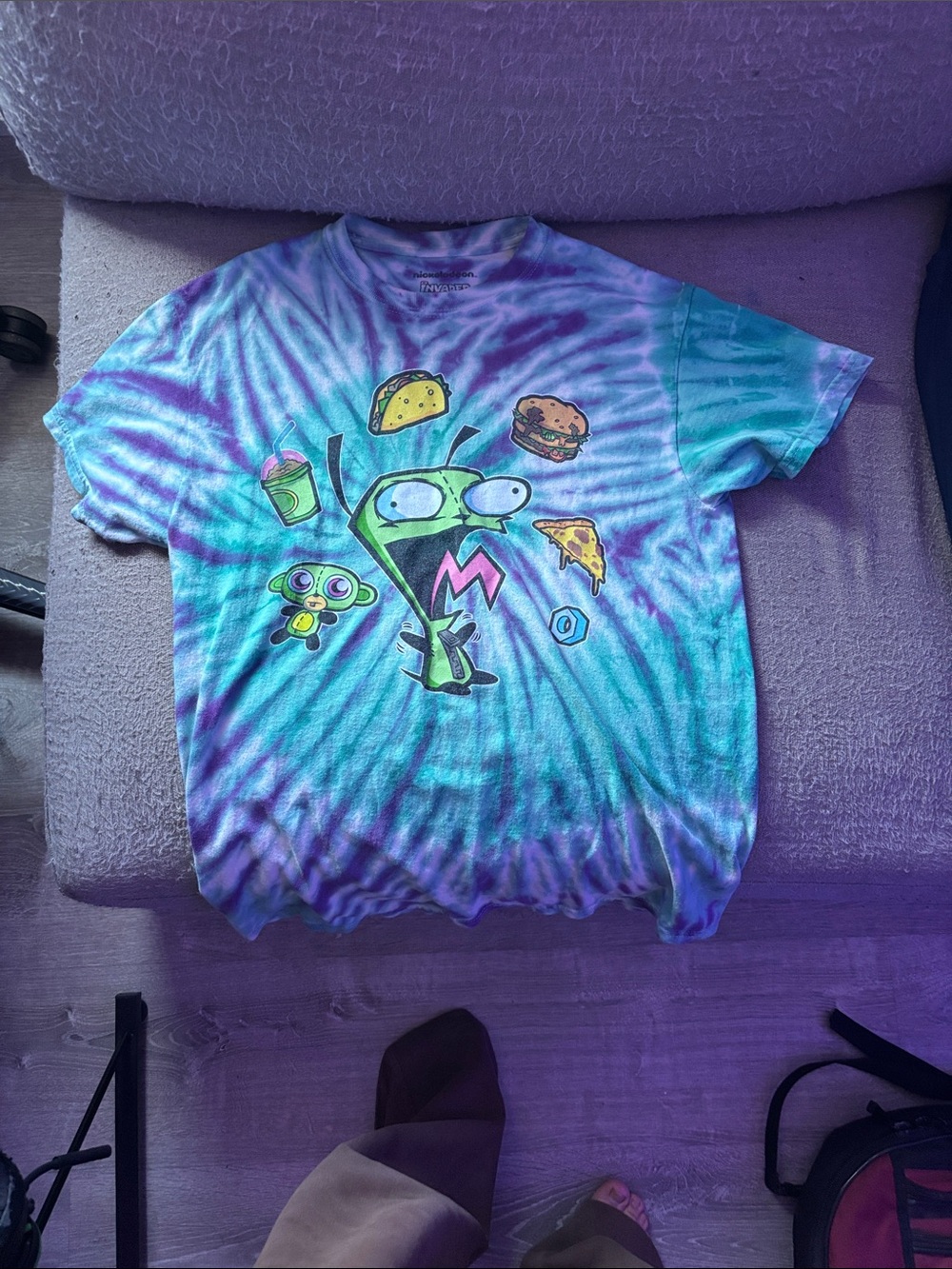 Nickelodeon Tie-Dye Invader Zim Gir shirt Y2K